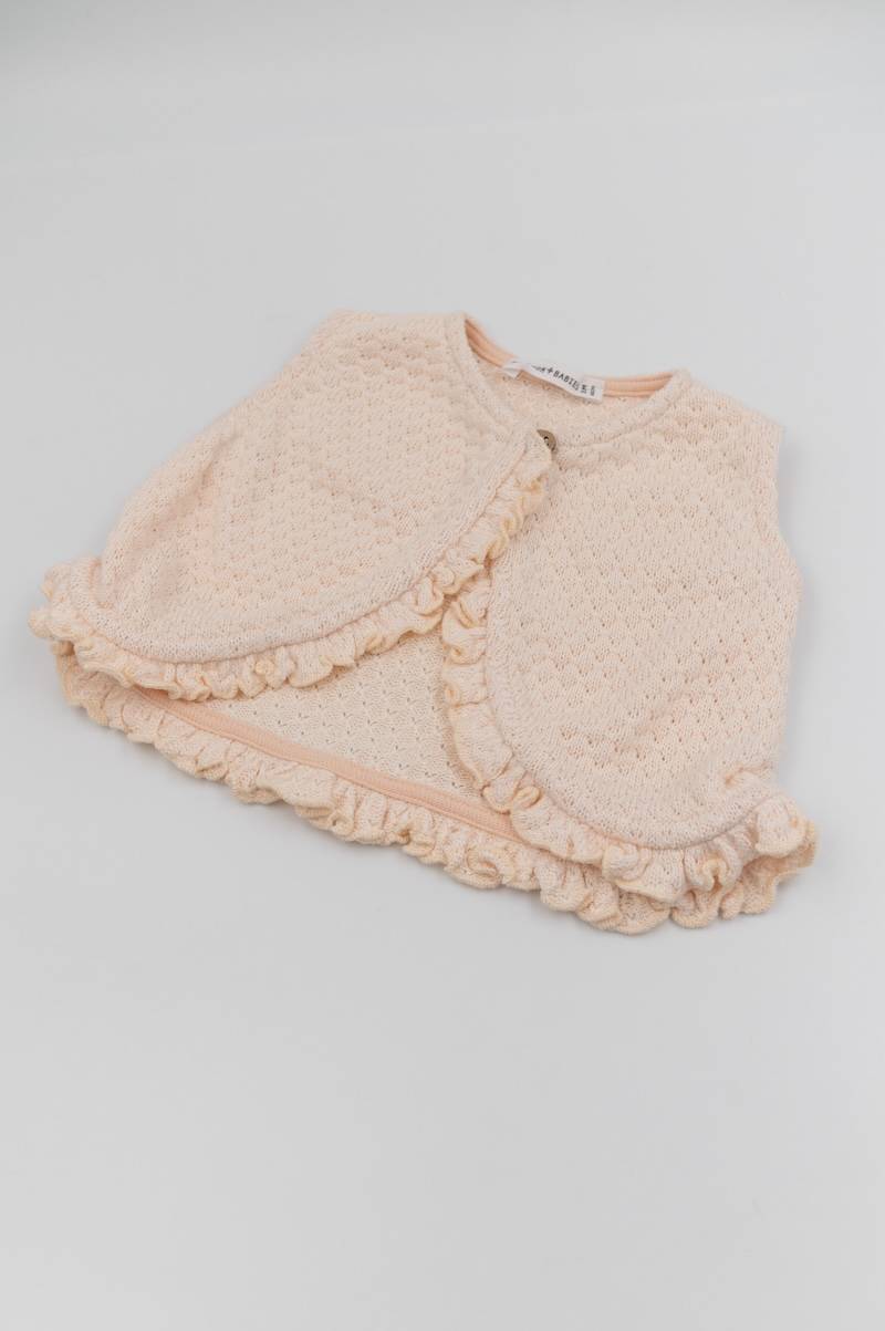 bamboom-gilet-bimba-con-balze-powder-puff-123 image 2