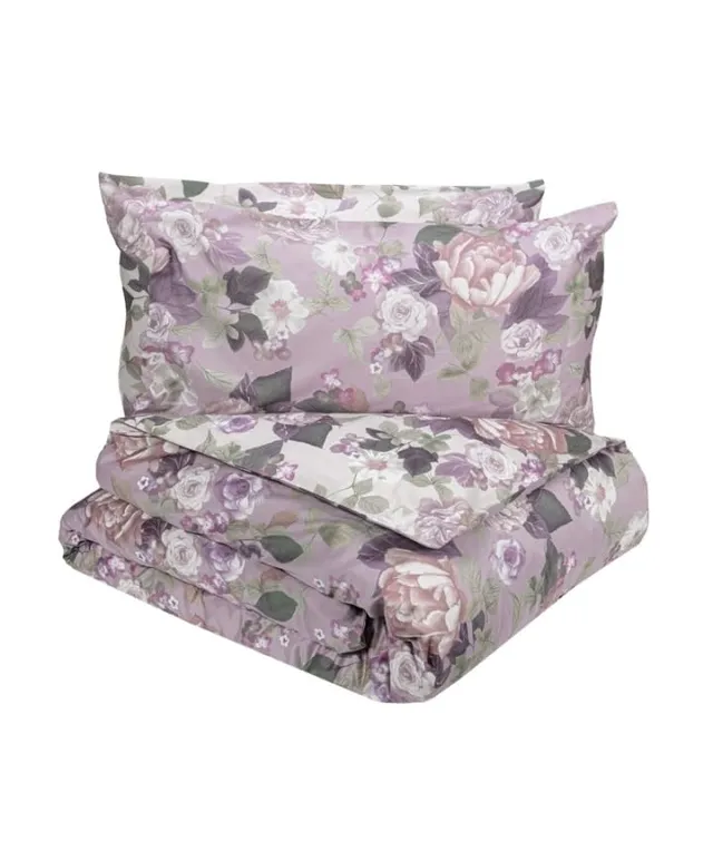 fazzini-ninfa-parure-copripiumino-2-piazze-rosa-lilla image 1