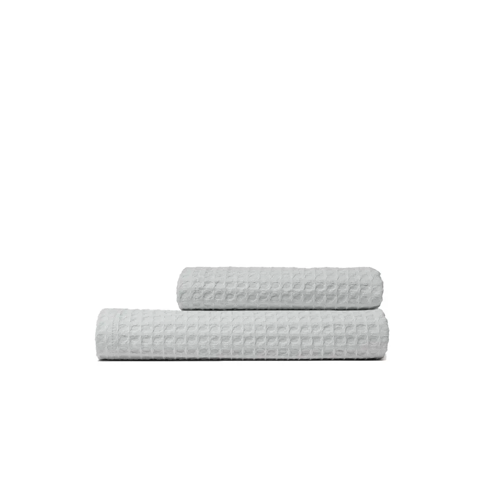 dalfilo-linea-nido-d-ape-set-2-asciugamani-viso-e-mani-cotone image 1