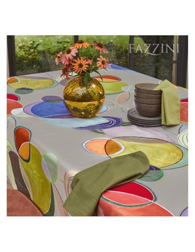 fazzini-ellisse-tovaglia-8-posti-tortora-puro-cotone image 2