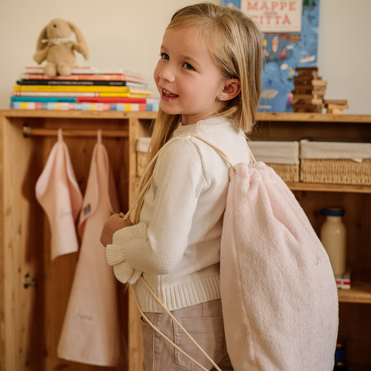 dalfilo-set-scuola-bimbi-2-asciugamani-sacca-in-spugna-di-cotone image 4
