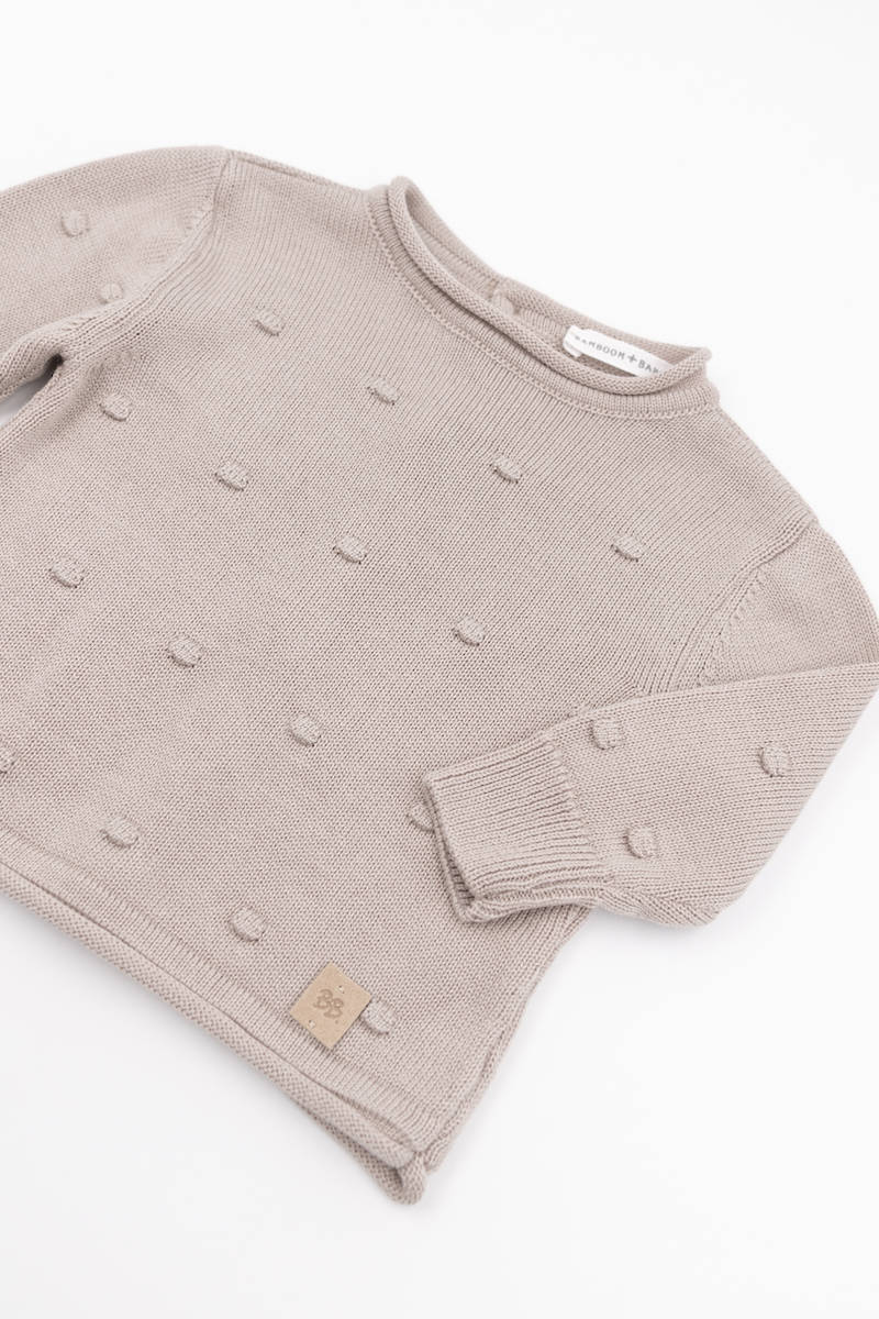 bamboom-knitted-maglia-apertura-dietro-mini-pom-pom-cammello-33 image 2