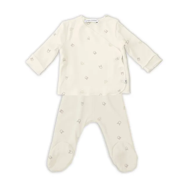 bamboom-twinset-neonato-animal-friends-236-maglia-pantaloncini-1m image 1