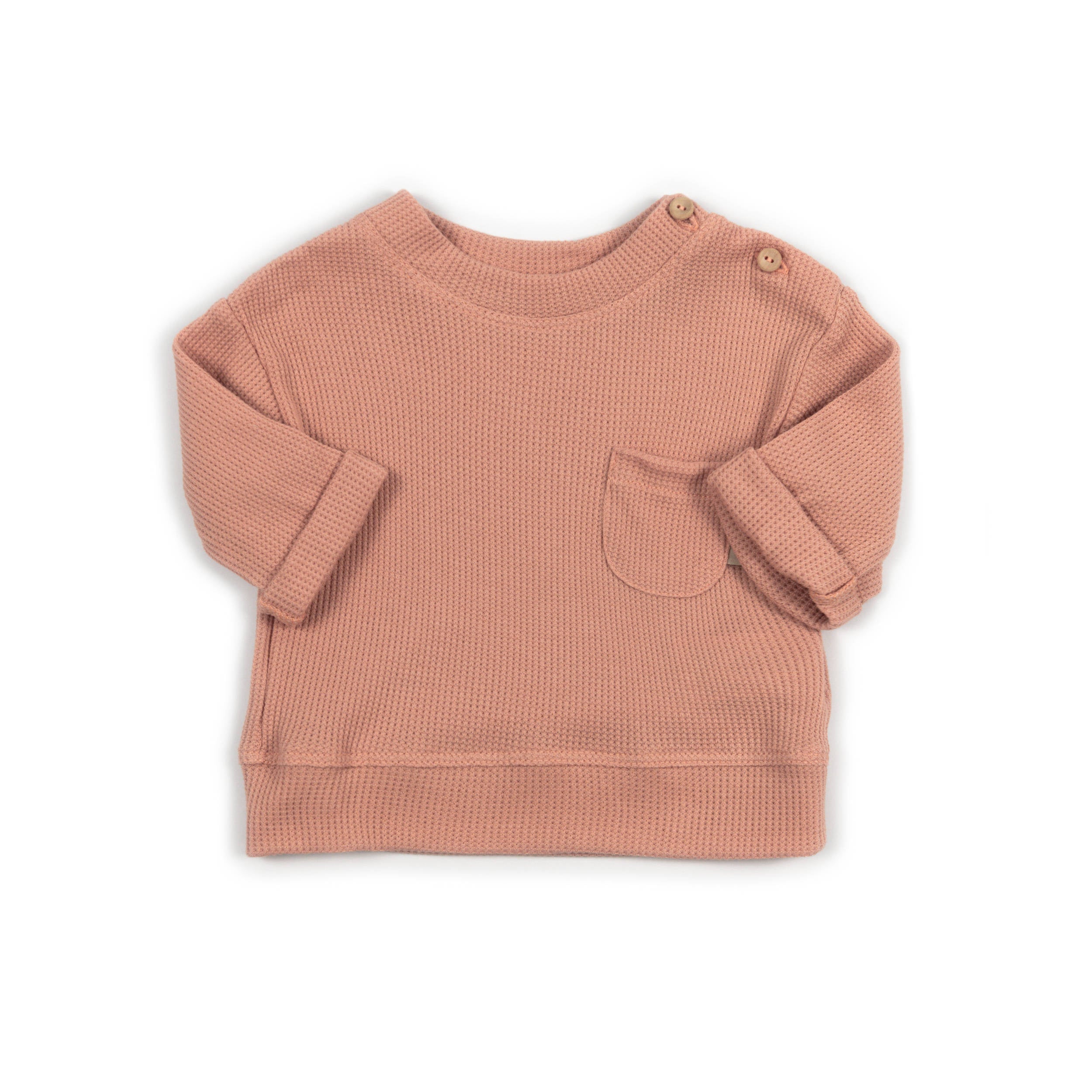 bamboom-maglia-bimbo-jersey-waffle-coral-276 image 1