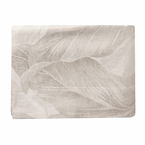 fazzini-foliage-tovaglia-180x180-cm-naturale-lino-e-cotone-jacquard image 2