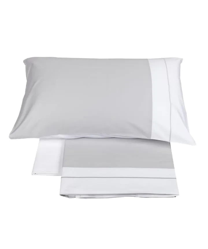 fazzini-atelier-bicocca-completo-lenzuola-2-piazze-grigio-perla-percalle-pima image 1