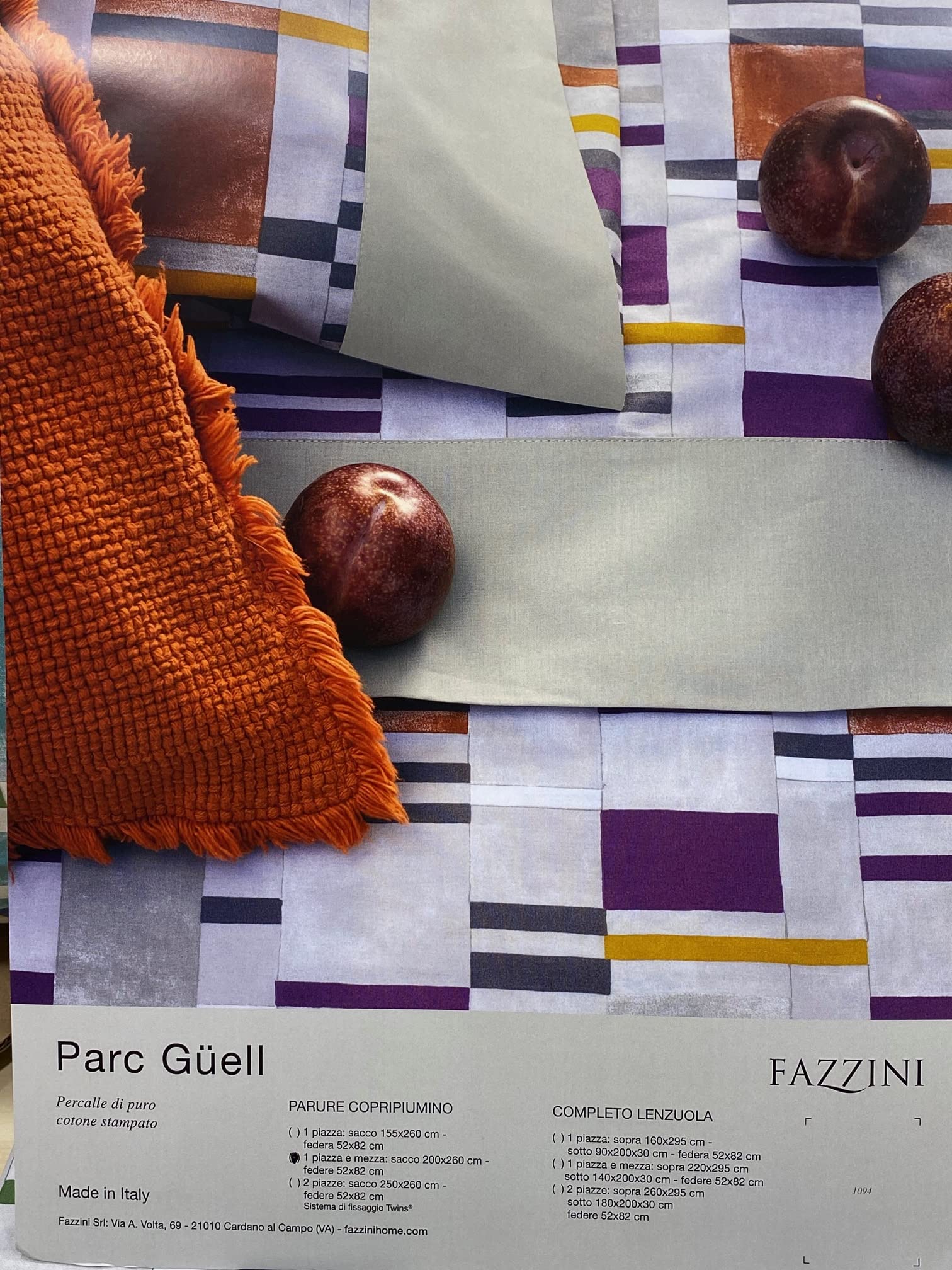 fazzini-parc-g-ell-parure-copripiumino-2-piazze-petrolio-verde-grigio image 3