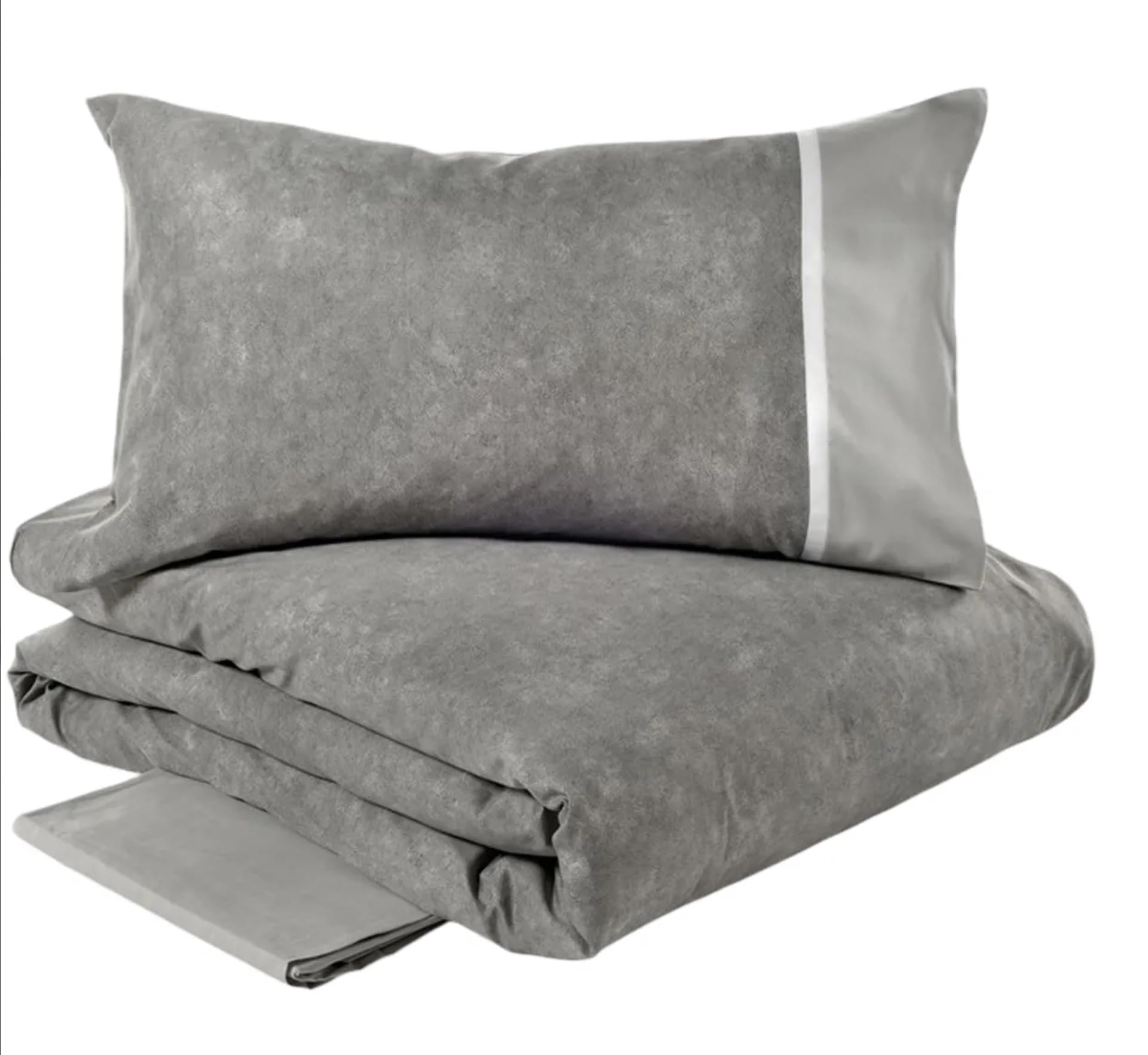 fazzini-galuchat-completo-copripiumino-singolo-raso-cotone-grigio image 1