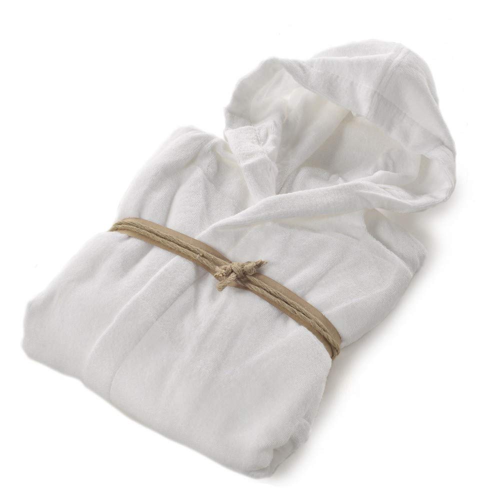 fazzini-coccola-accappatoio-microcotone-con-cappuccio-bianco-taglia-s image 1