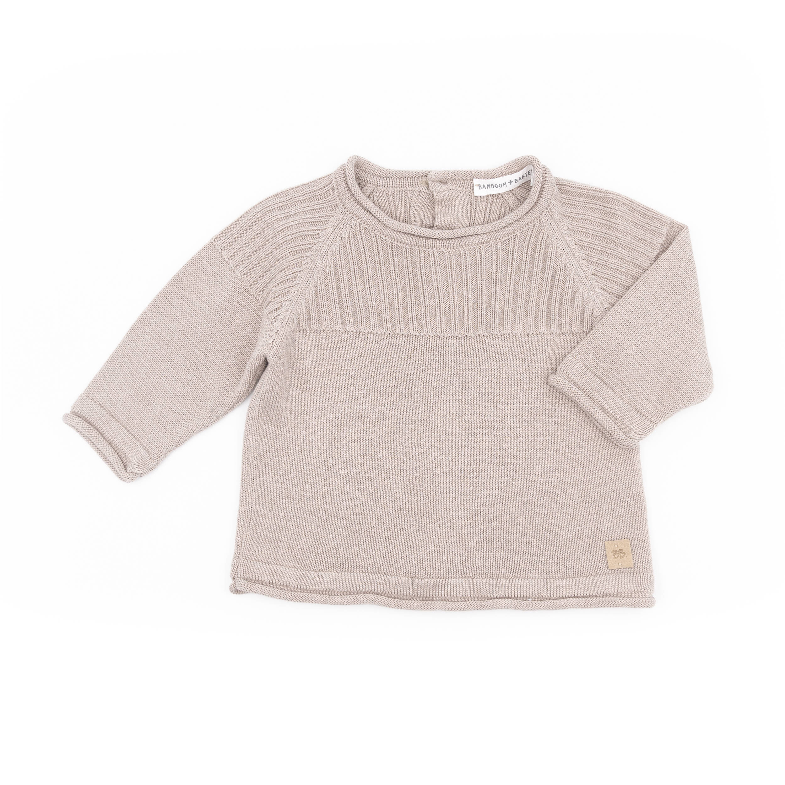bamboom-maglia-apertura-dietro-a-costine-cammello-33 image 1