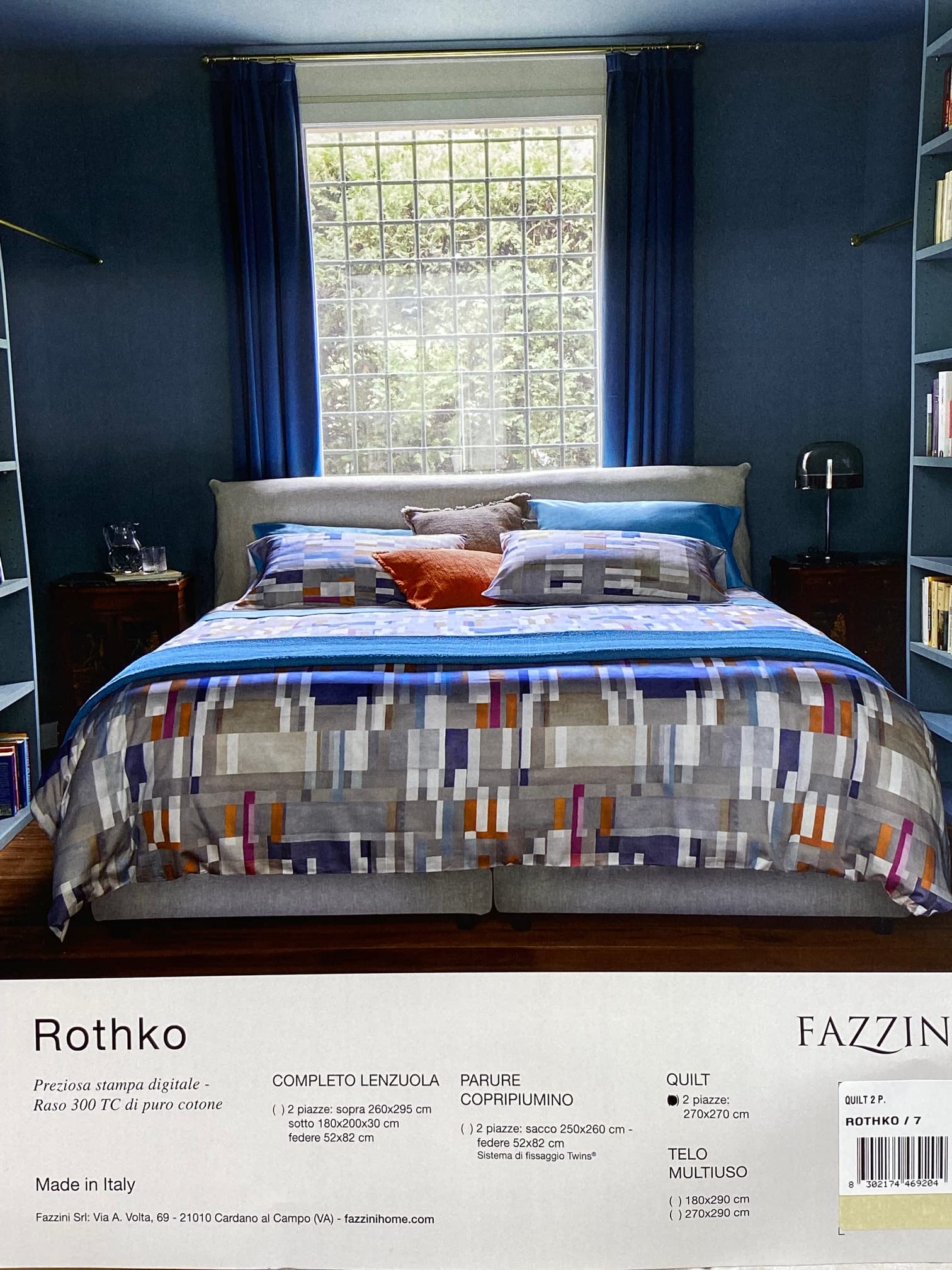 fazzini-rothko-quilt-copriletto-trapuntato-matrimoniale-270x270-cm-raso-cotone image 3