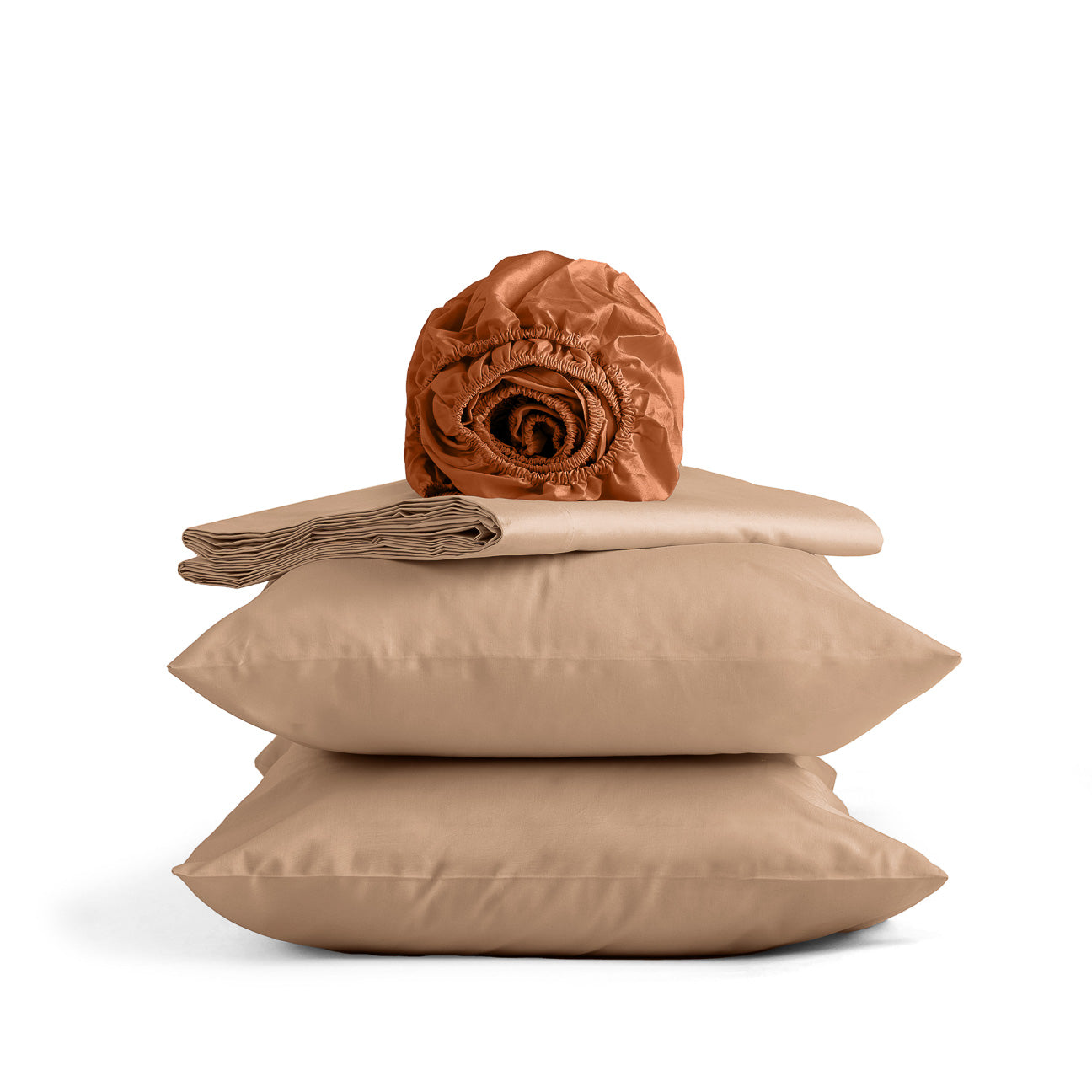 dalfilo-completo-lenzuola-in-percalle-di-cotone-terracotta image 4