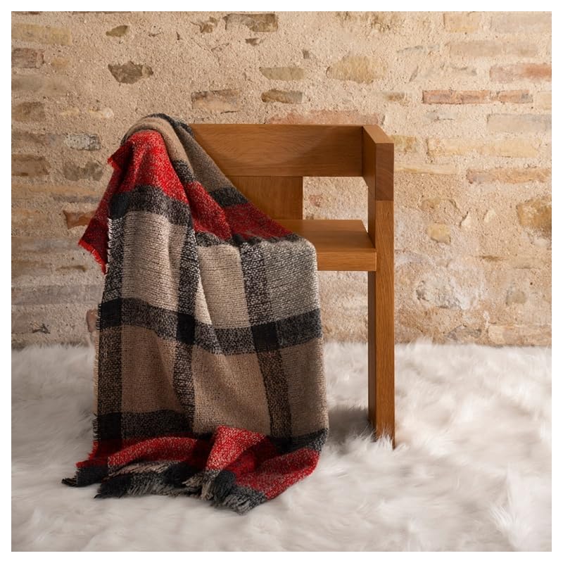 fazzini-boucl-plaid-reversibile-130x170-cammello-marrone image 3