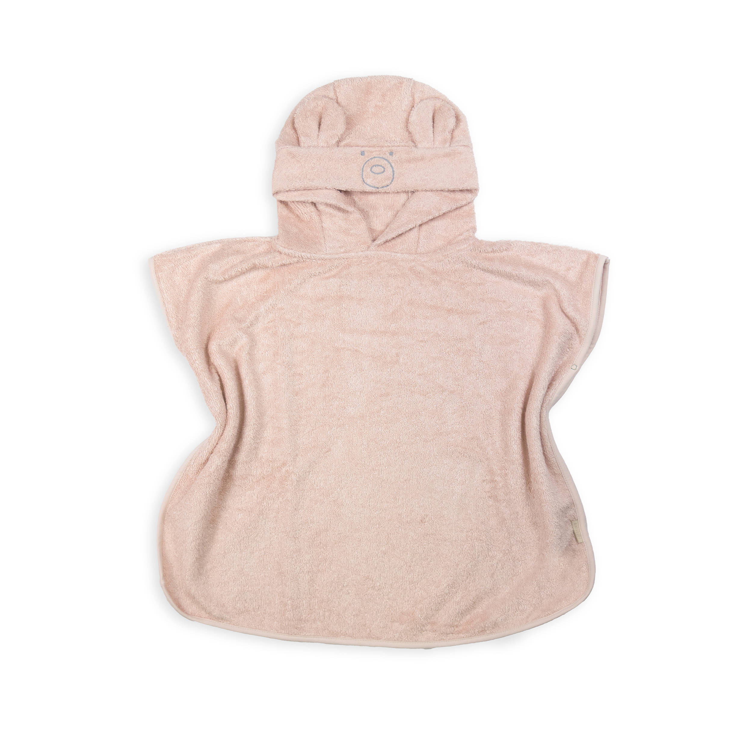 bamboom-poncho-spugna-warm-pink-426-accappatoio-bimba-orsetto image 1