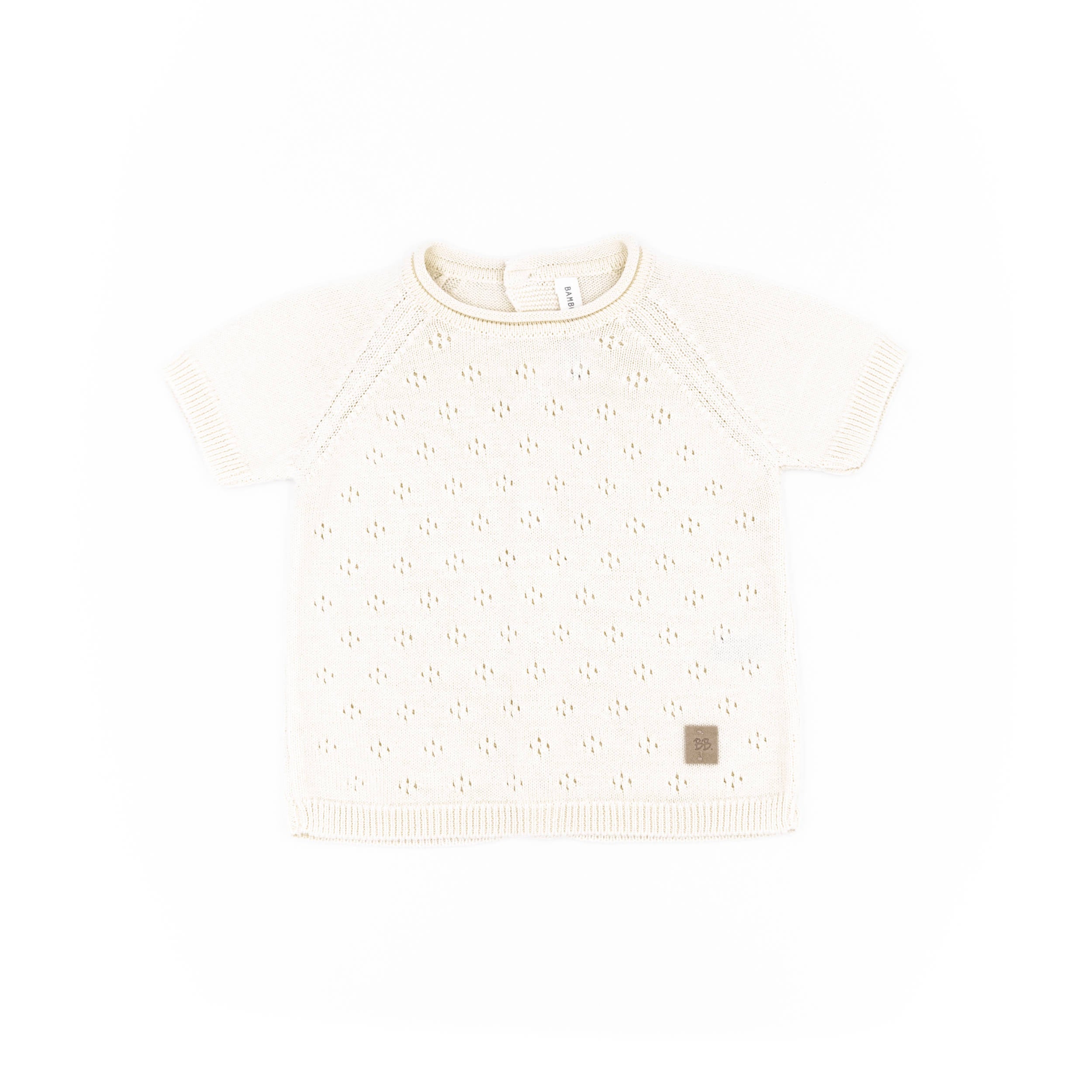 bamboom-maglia-traforata-knitted-maniche-corte-bianco-01 image 1