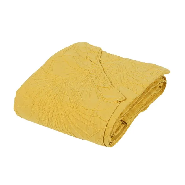 fazzini-papiro-copriletto-2-piazze-giallo image 1