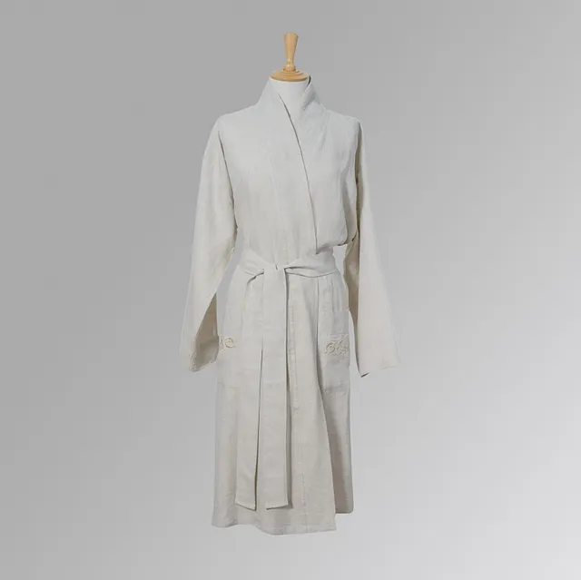 rivolta-carmignani-decoro-vestaglietta-kimono-in-lino-stone-washed image 1