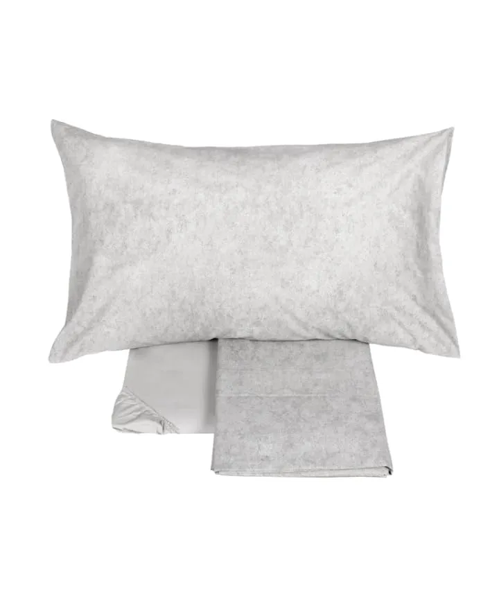 fazzini-galuchat-completo-lenzuolo-copriletto-2-piazze-grigio image 1
