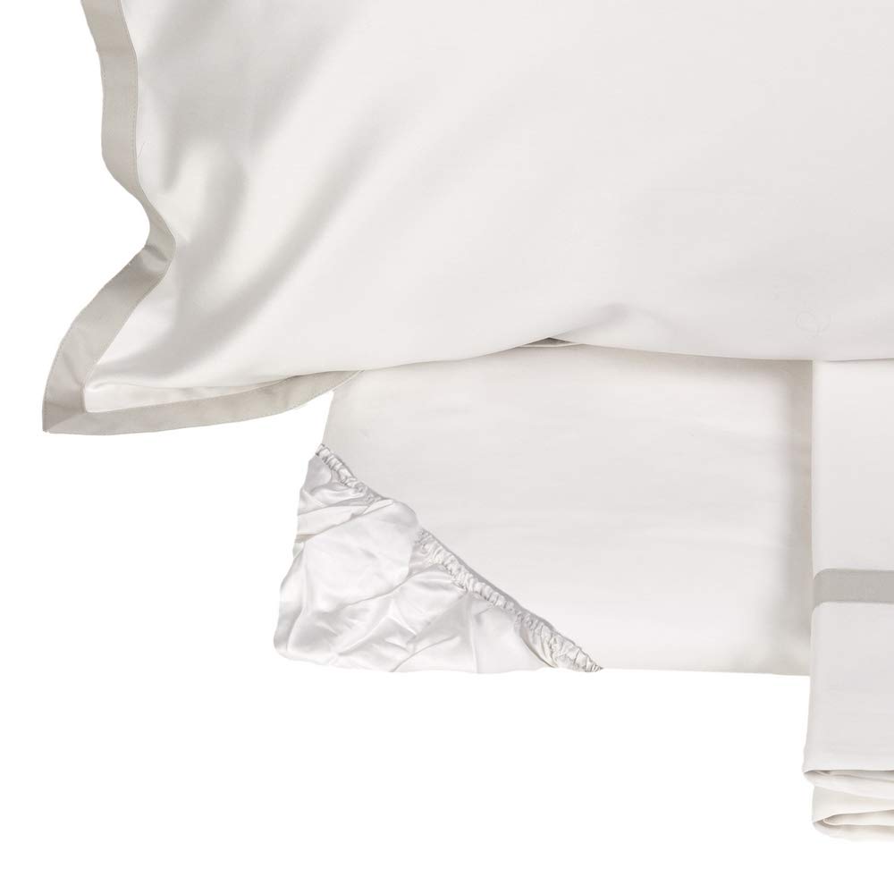 fazzini-hellen-completo-lenzuola-matrimoniale-in-raso-300-tc-bianco-seta-grigio image 3