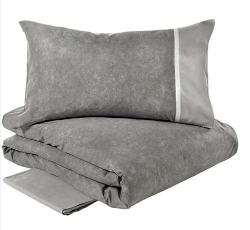 fazzini-galuchat-completo-copripiumino-singolo-raso-cotone-grigio image 2