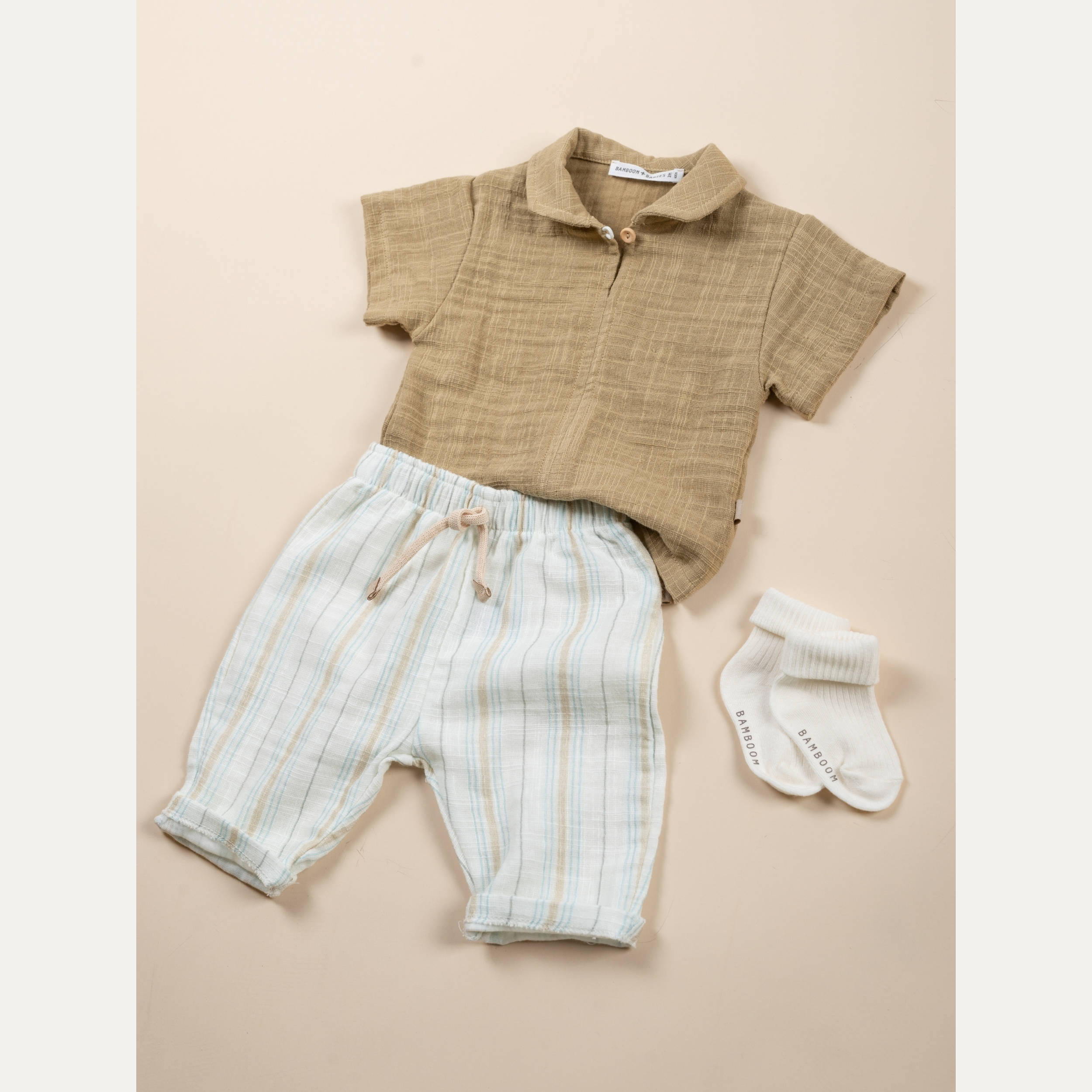 bamboom-shirt-con-colletto-mustard-270-bimbo-lino-look image 2