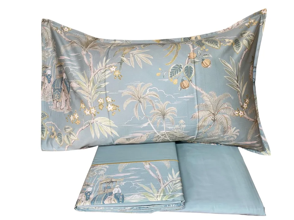 fazzini-oriental-dream-completo-lenzuola-matrimoniale-raso-300tc-surf-verde-50 image 1