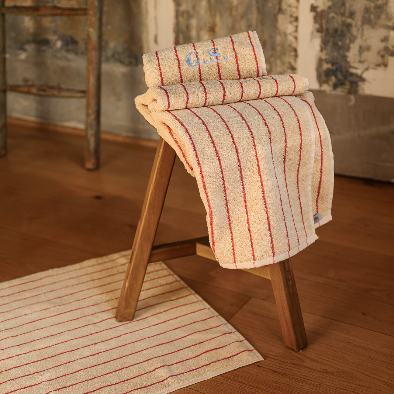 dalfilo-tappetino-da-bagno-in-puro-cotone-500-g-m2-pattern-a-righe image 1