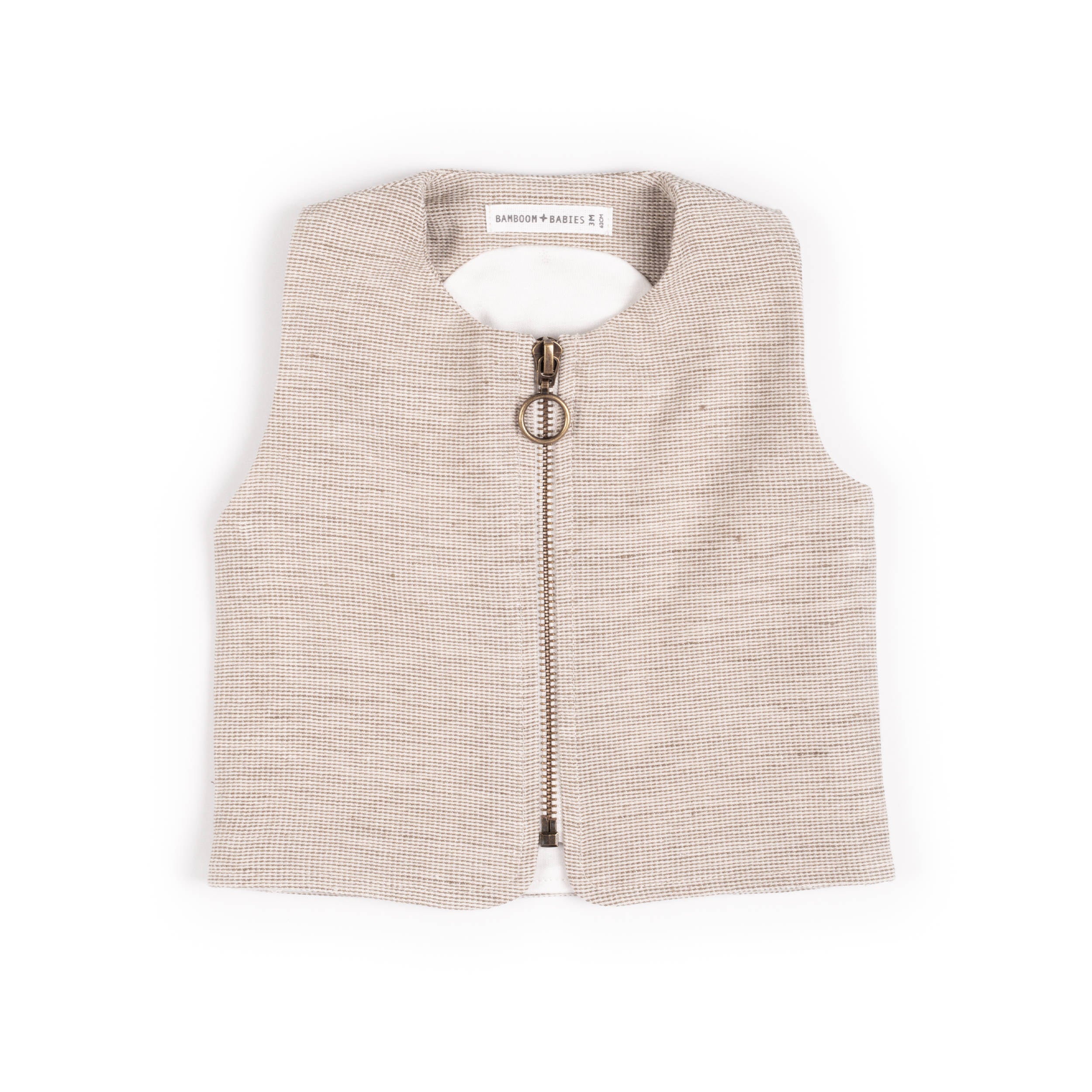 bamboom-gilet-orso-con-zip-mustard-270-gilet-bimbo image 1
