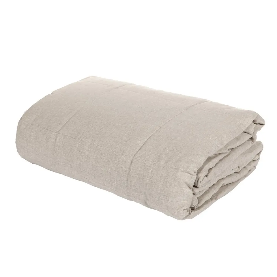 fazzini-soffio-quilt-matrimoniale-270x270-lino-naturale-brown image 1