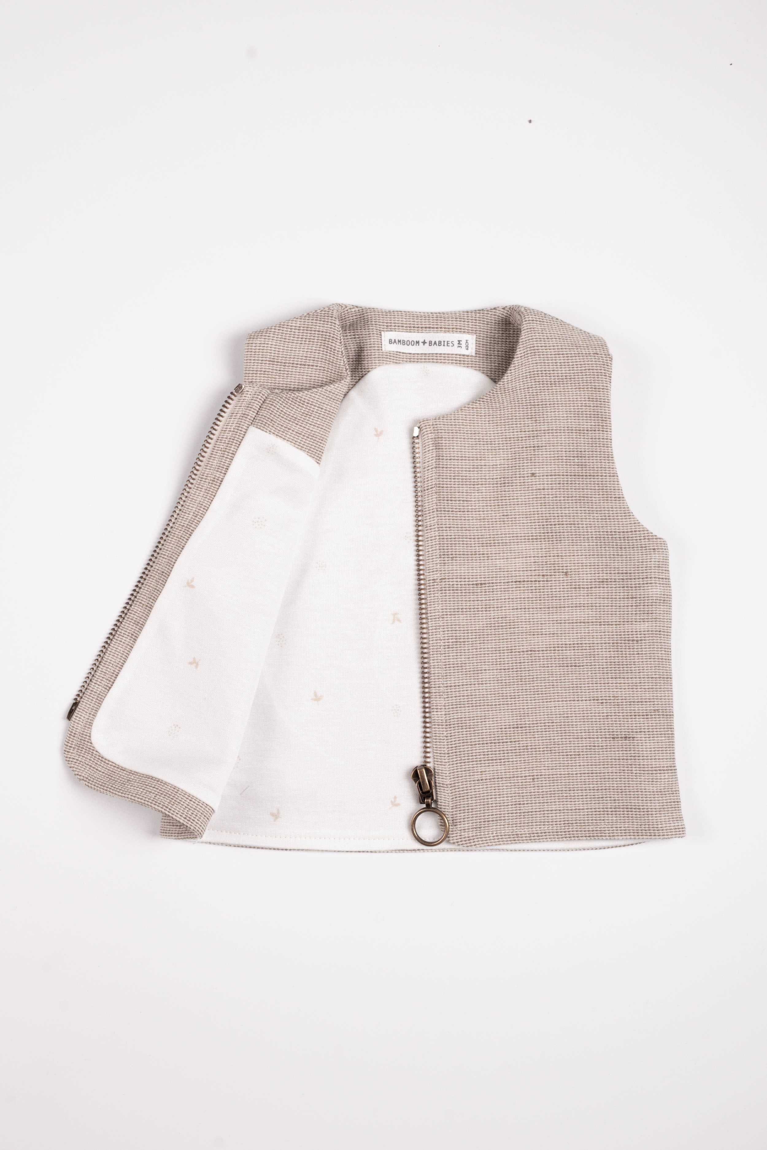 bamboom-gilet-orso-con-zip-mustard-270-gilet-bimbo image 3