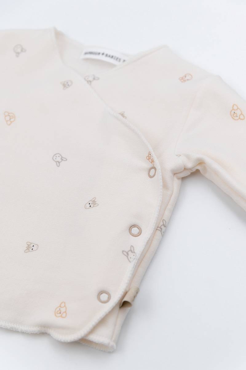bamboom-twinset-neonato-animal-friends-236-maglia-pantaloncini-1m image 2