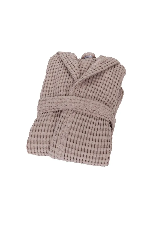 fazzini-accappatoio-con-cappuccio-nido-d-ape-400-g-mq-stone-washed image 1
