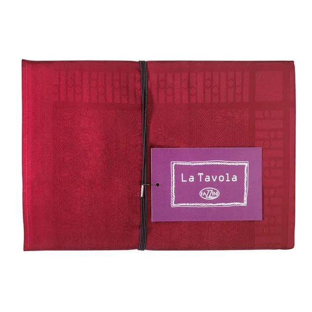 fazzini-la-tavola-aubergine-tovaglia-180x320-cm-in-jacquard-puro-cotone image 1
