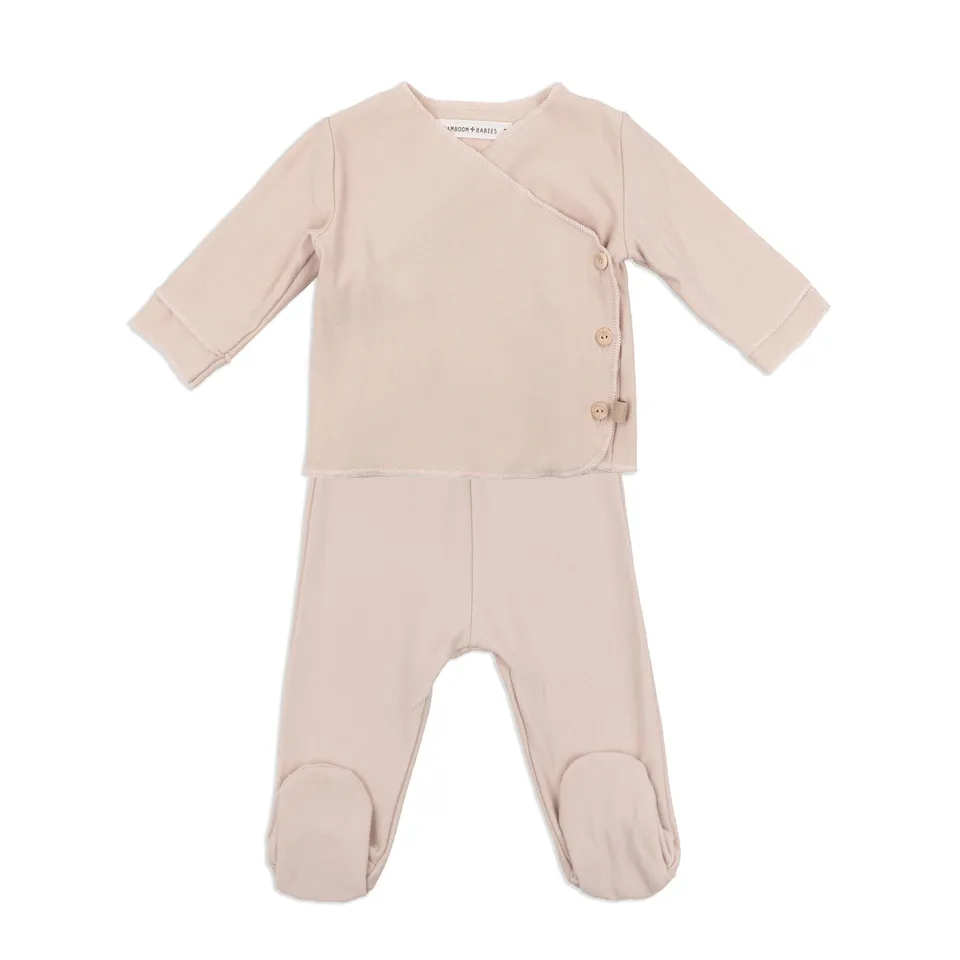 bamboom-twinset-neonato-pure-vintage-pink-341-con-piedi image 1