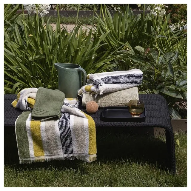 fazzini-gradazioni-coppia-spugna-ospite-viso-38x50-50x110-verde-ocra image 1