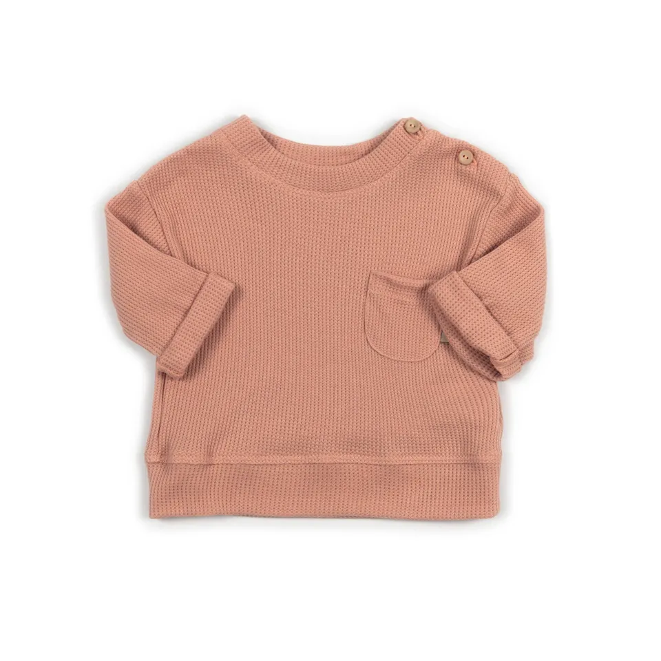 bamboom-maglia-bimbo-jersey-waffle-coral-276 image 1