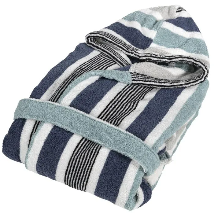 fazzini-gradazioni-accappatoio-con-cappuccio-in-spugna-di-cotone-taglia-xl-blu-s image 1