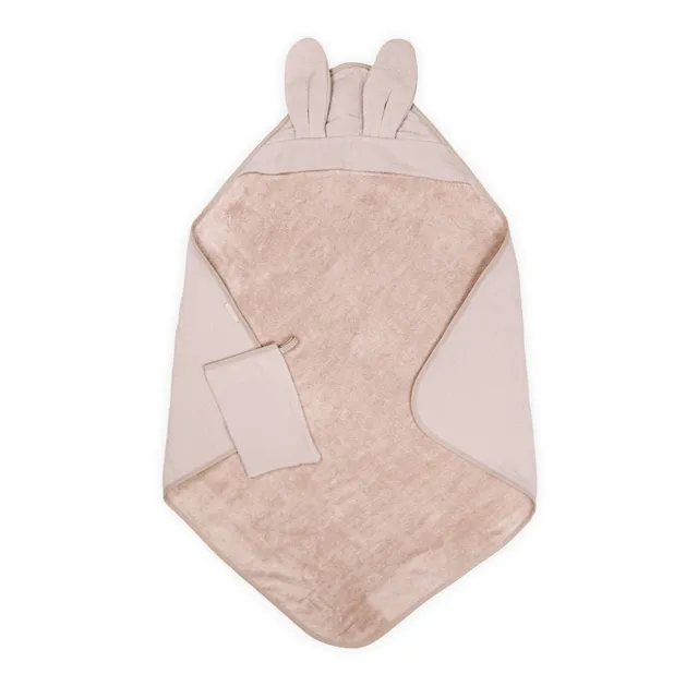 bamboom-bagno-duo-waffle-asciugamano-guanto-vintage-pink-341 image 1