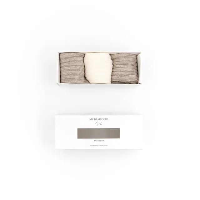 bamboom-3pc-calze-spesse-sabbia-09-in-gift-box image 1