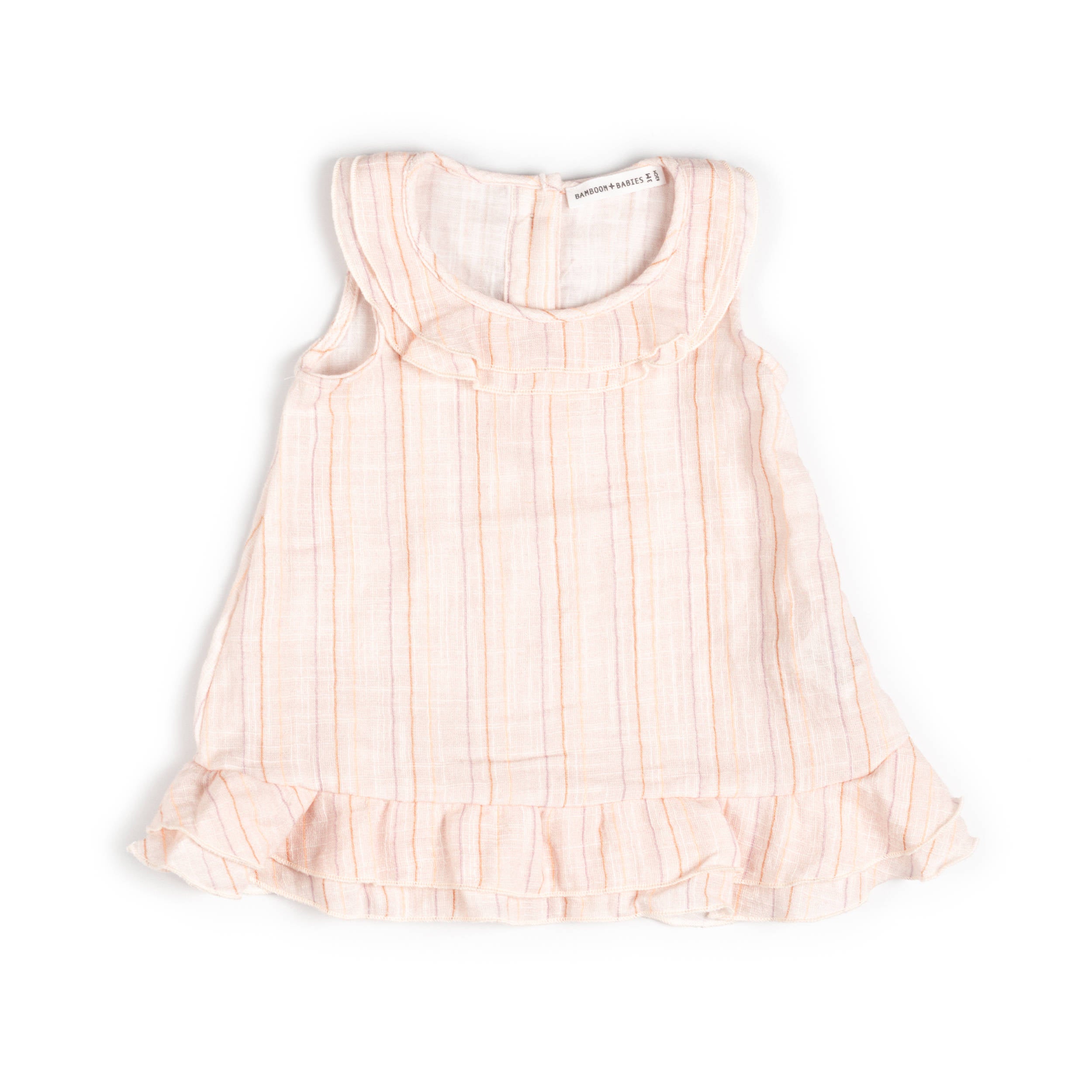 bamboom-vestito-smanicato-stripe-pink-277-in-lino-look image 1