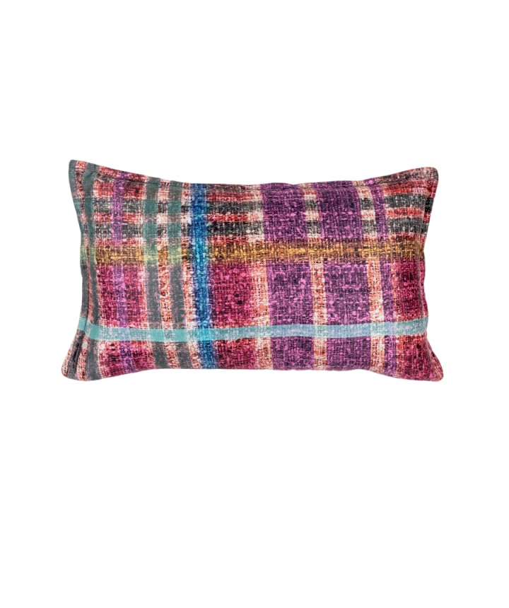 fazzini-tartan-cuscino-arredo-30x50-cm-rosso-purple image 3