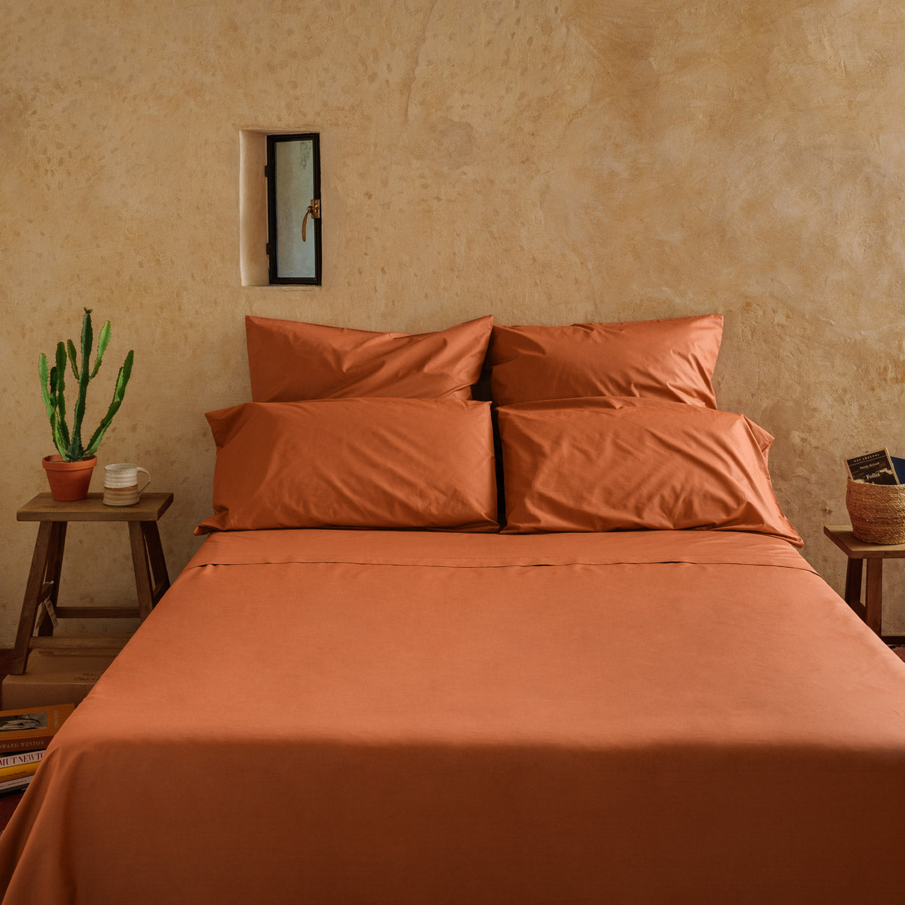 dalfilo-set-2-federe-in-percalle-di-cotone-terracotta image 6