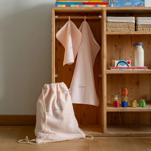 dalfilo-set-scuola-bimbi-2-asciugamani-sacca-in-spugna-di-cotone image 1