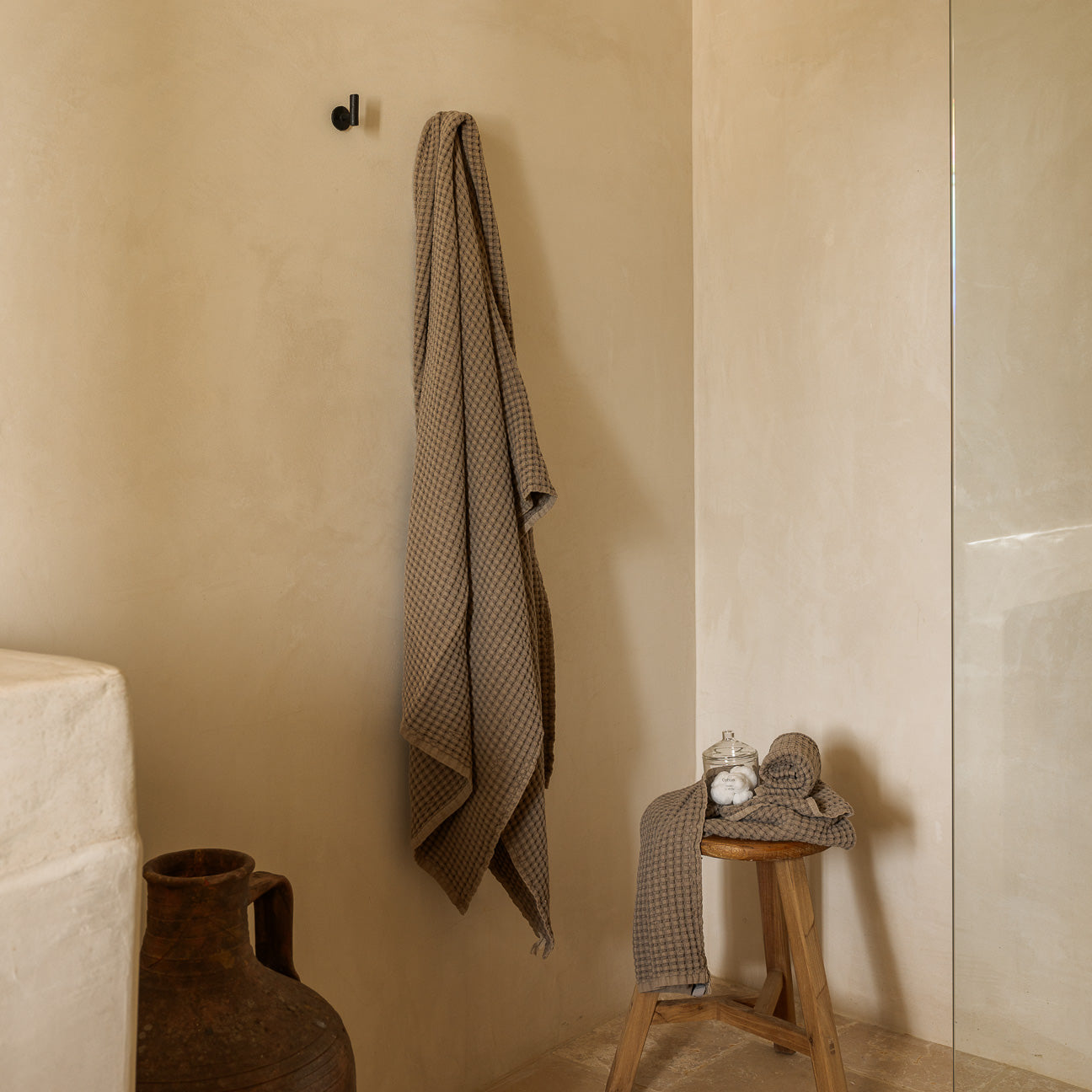 dalfilo-set-asciugamani-nido-d-ape-stonewashed-3-pezzi image 2