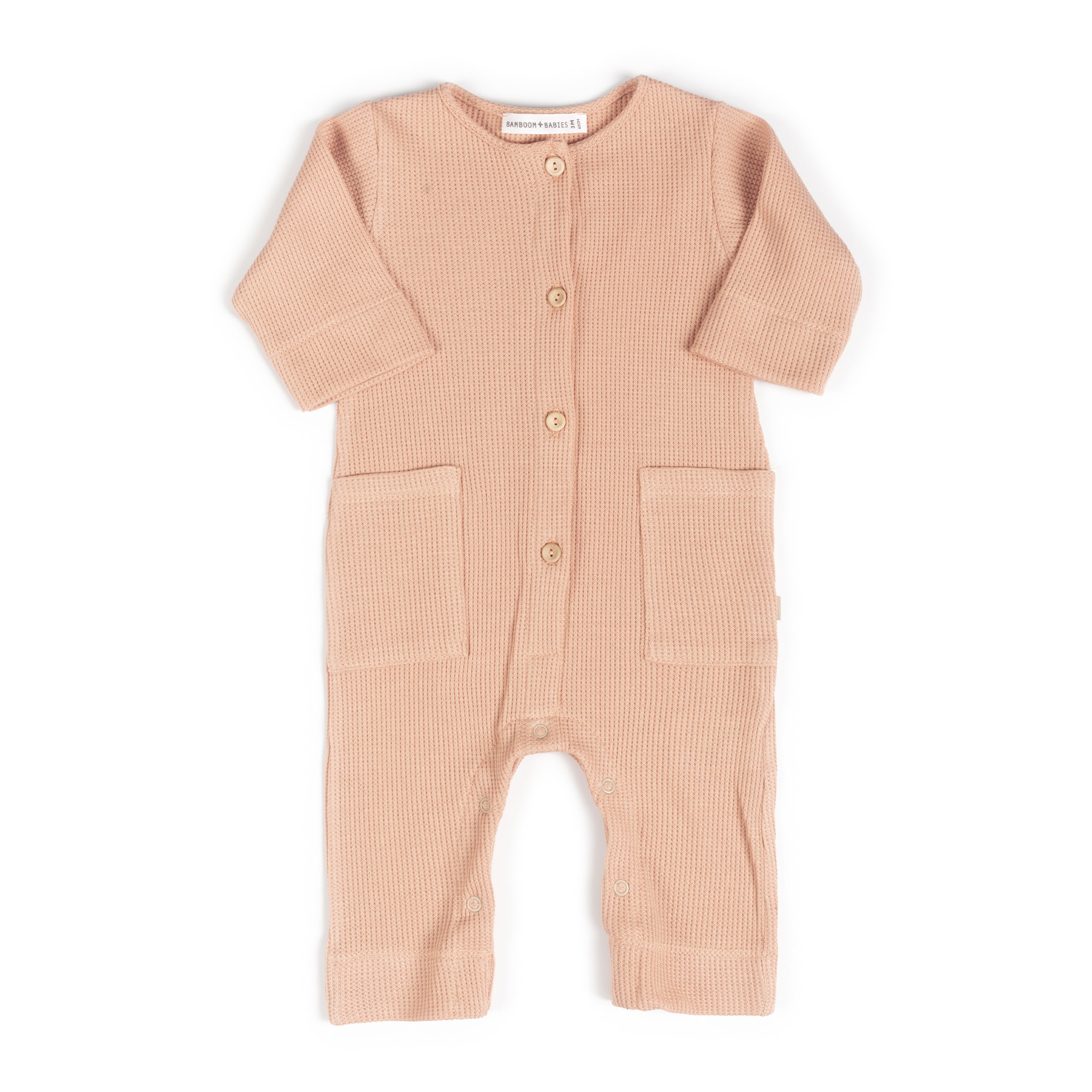 bamboom-tuta-con-tasche-coral-276-bimba-in-jersey-waffle image 1