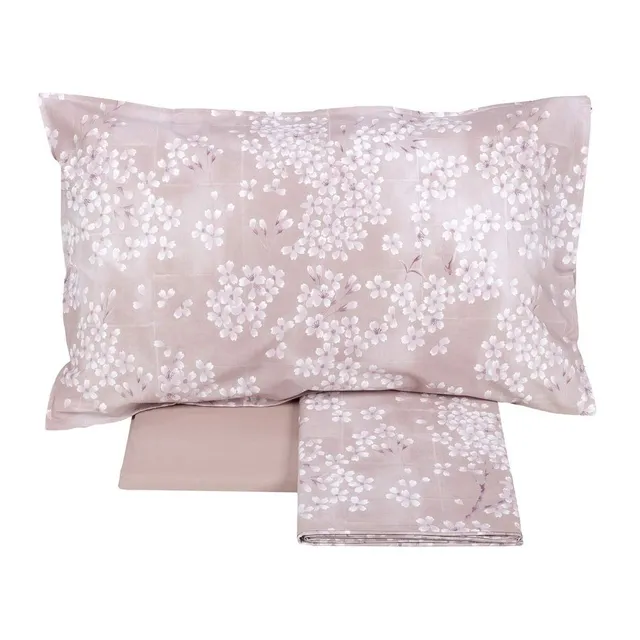 fazzini-kimono-set-lenzuola-matrimoniale-in-percalle-di-cotone-rosa image 1