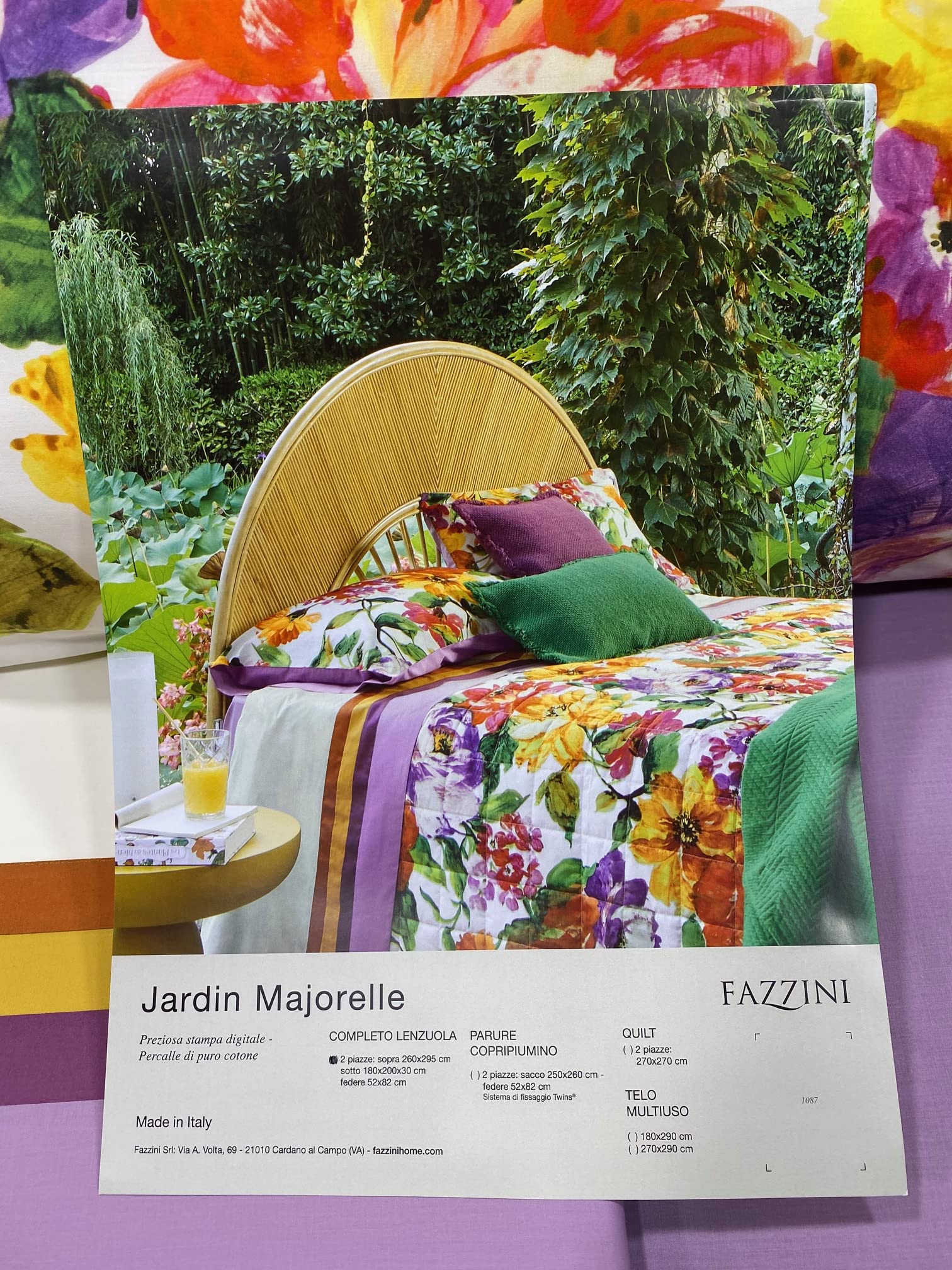 fazzini-jardin-majorelle-completo-lenzuola-2-piazze-percalle-multicolor image 3