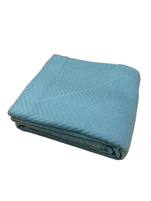 fazzini-chevron-copriletto-matrimoniale-jacquard-petrolio-273 image 1