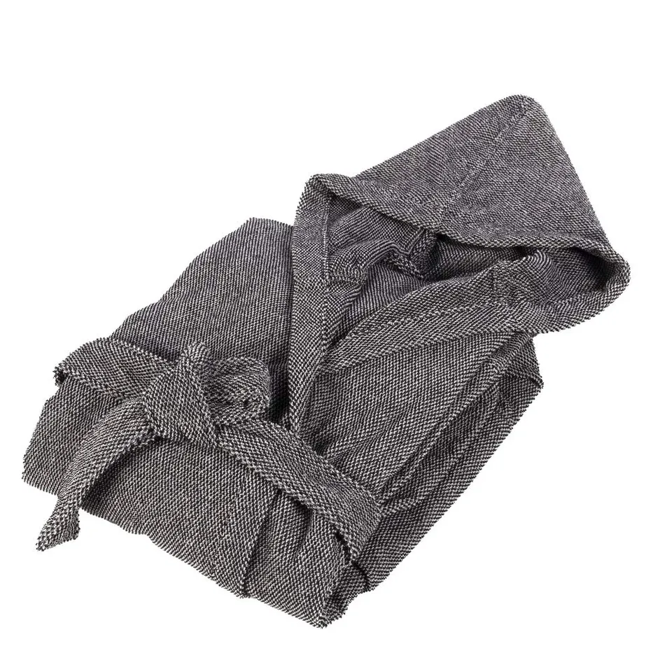 fazzini-sale-e-pepe-accappatoio-con-cappuccio-taglia-m-grigio-spugna-500-g-m2 image 1