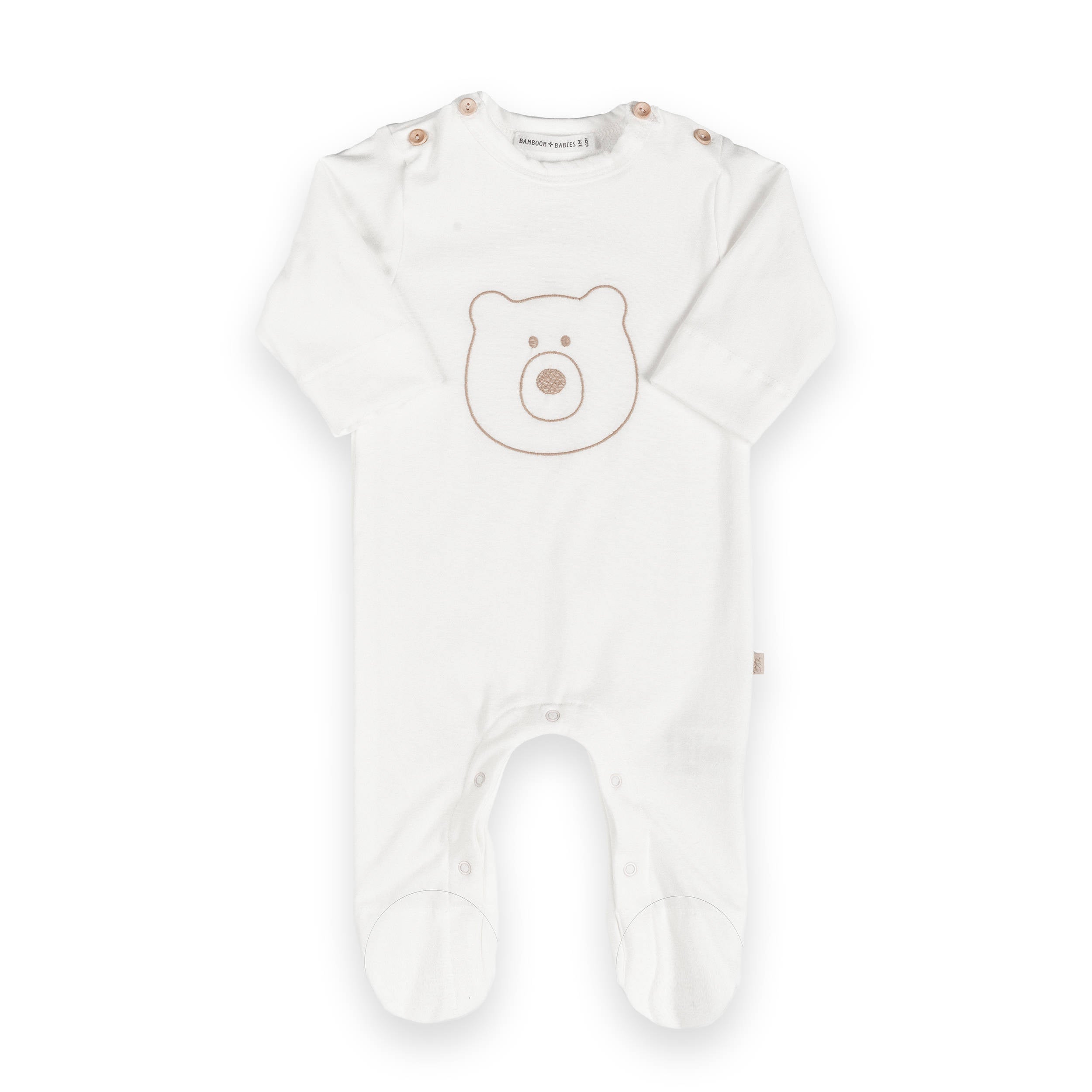 bamboom-tuta-orso-con-piedi-offwhite-111-tuta-neonato image 1